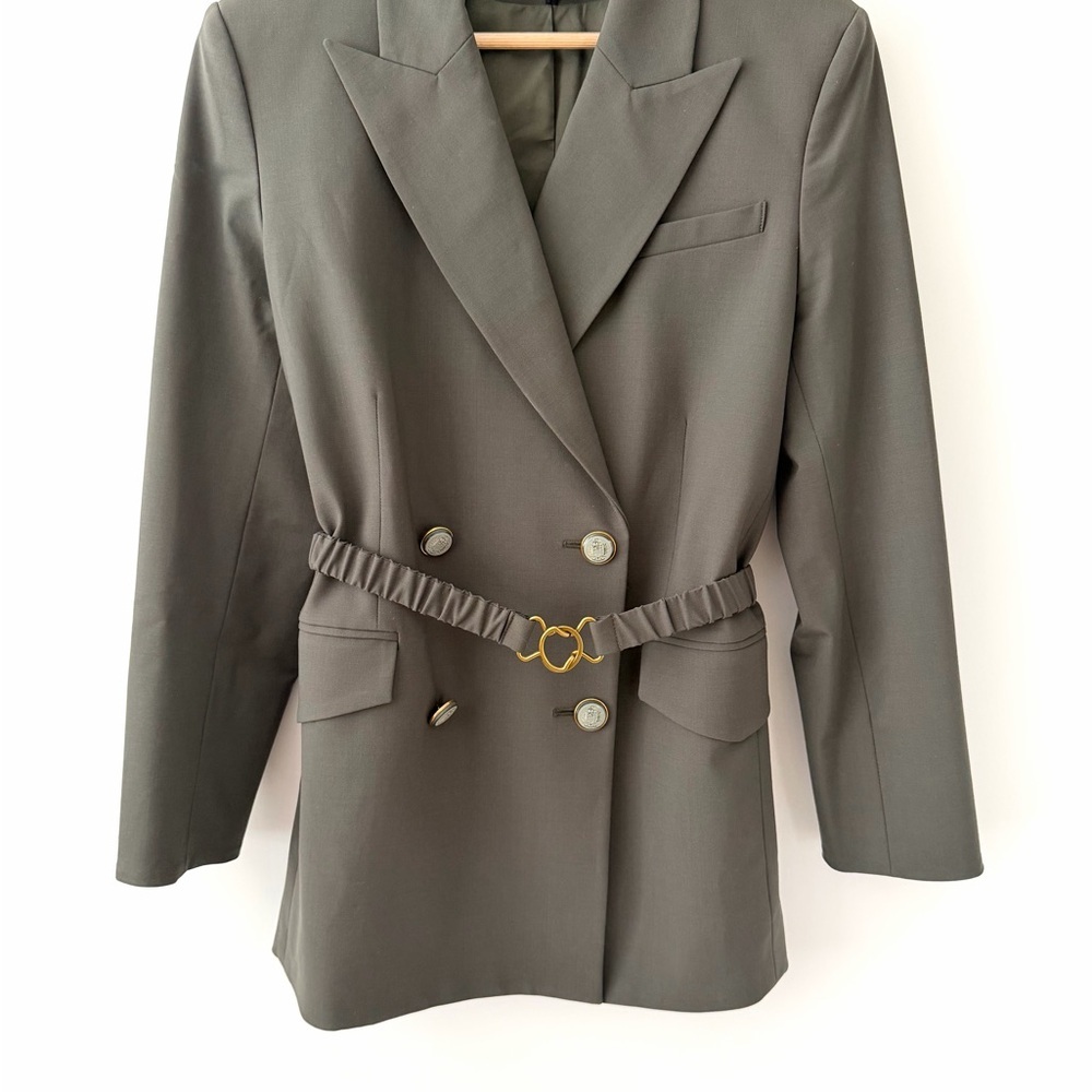 VERONICA BEARD | Green Loden Hutchinson Dickey Blazer Jacket Size S - Picture 8 of 11